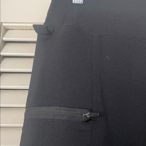 Carhartt women’s fitted Leggings Sz S black ankle length nylon/ spandex pockets - Picture 3 of 7